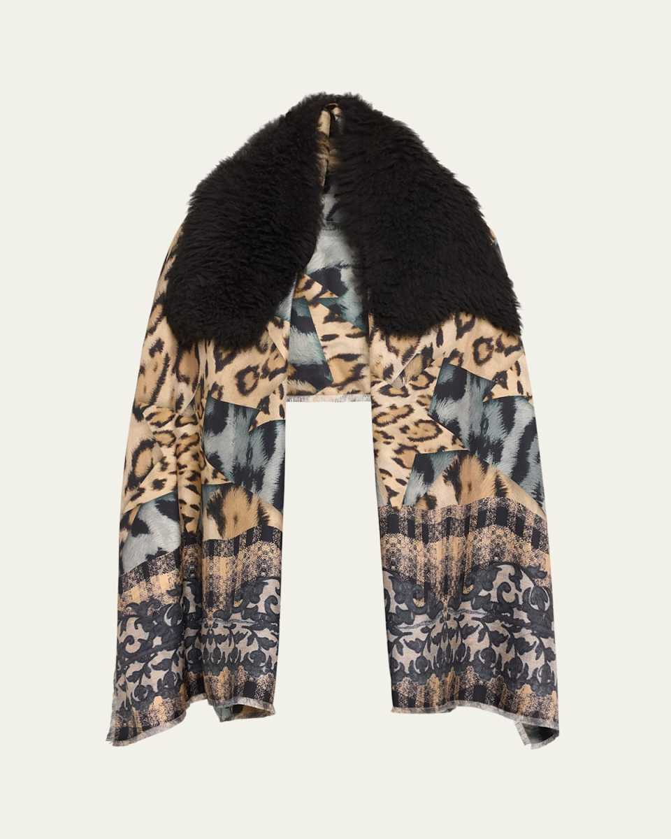 Fancy Shearling Pattern Scarf